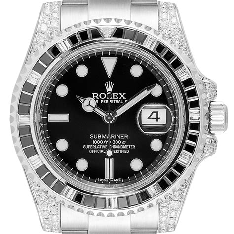 rolex diamond bezel submariner|aftermarket Rolex diamond bezel.